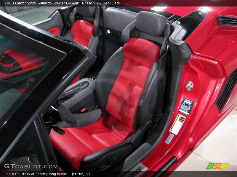 Rosso Vik / Red/Black 2008 Lamborghini Gallardo Spyder E-Gear