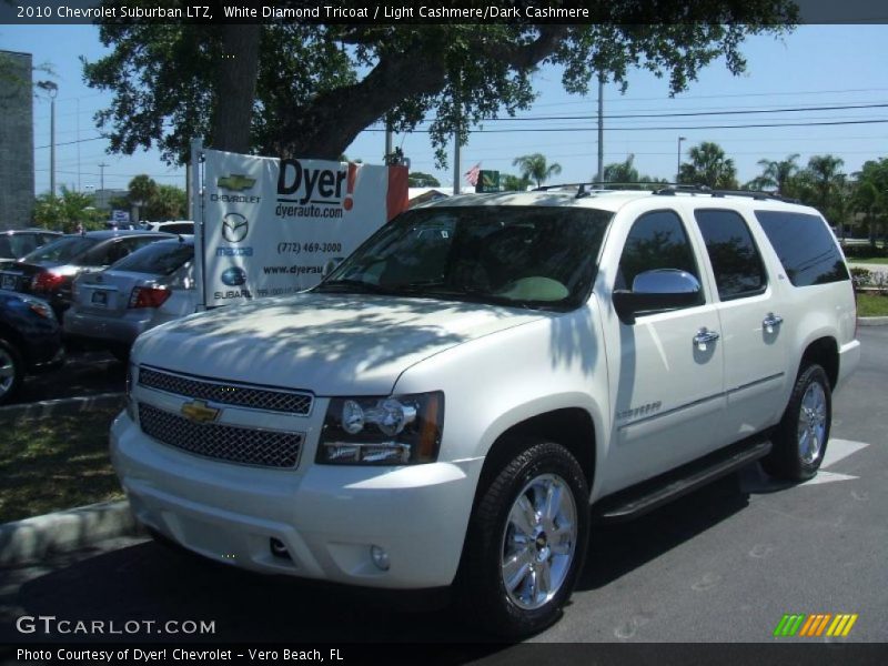 White Diamond Tricoat / Light Cashmere/Dark Cashmere 2010 Chevrolet Suburban LTZ