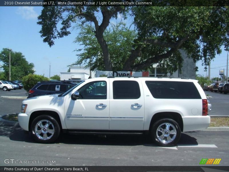 White Diamond Tricoat / Light Cashmere/Dark Cashmere 2010 Chevrolet Suburban LTZ