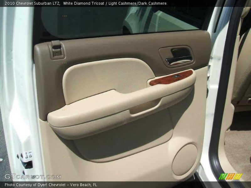 White Diamond Tricoat / Light Cashmere/Dark Cashmere 2010 Chevrolet Suburban LTZ