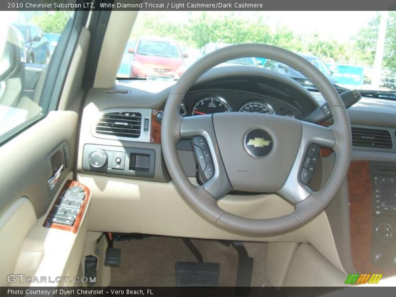 White Diamond Tricoat / Light Cashmere/Dark Cashmere 2010 Chevrolet Suburban LTZ