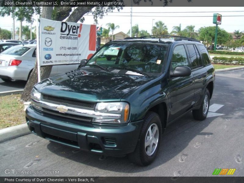 Emerald Jewel Metallic / Light Gray 2006 Chevrolet TrailBlazer LS