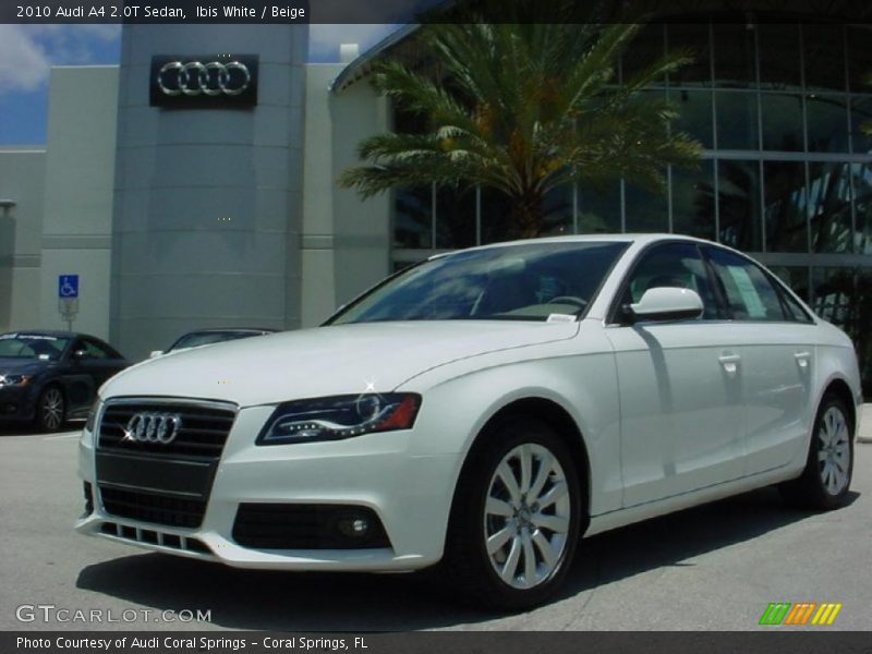 Ibis White / Beige 2010 Audi A4 2.0T Sedan