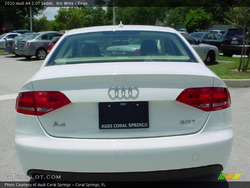 Ibis White / Beige 2010 Audi A4 2.0T Sedan