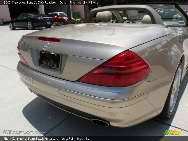 Desert Silver Metallic / Stone 2003 Mercedes-Benz SL 500 Roadster