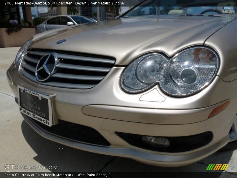 Desert Silver Metallic / Stone 2003 Mercedes-Benz SL 500 Roadster