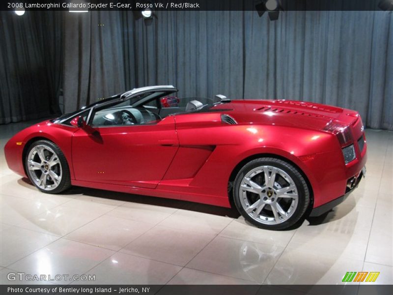 Rosso Vik / Red/Black 2008 Lamborghini Gallardo Spyder E-Gear