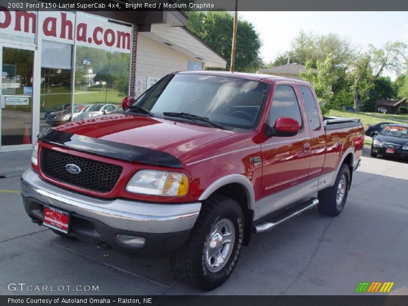 Bright Red / Medium Graphite 2002 Ford F150 Lariat SuperCab 4x4