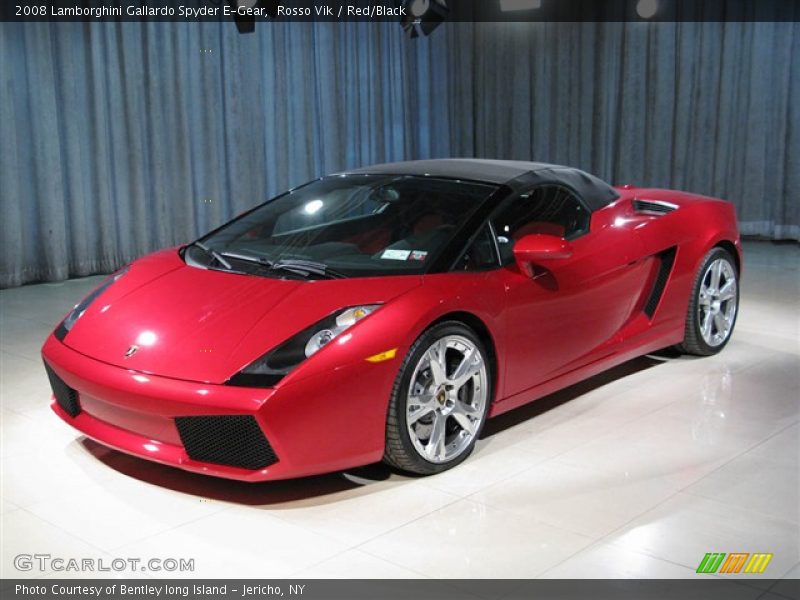 Rosso Vik / Red/Black 2008 Lamborghini Gallardo Spyder E-Gear