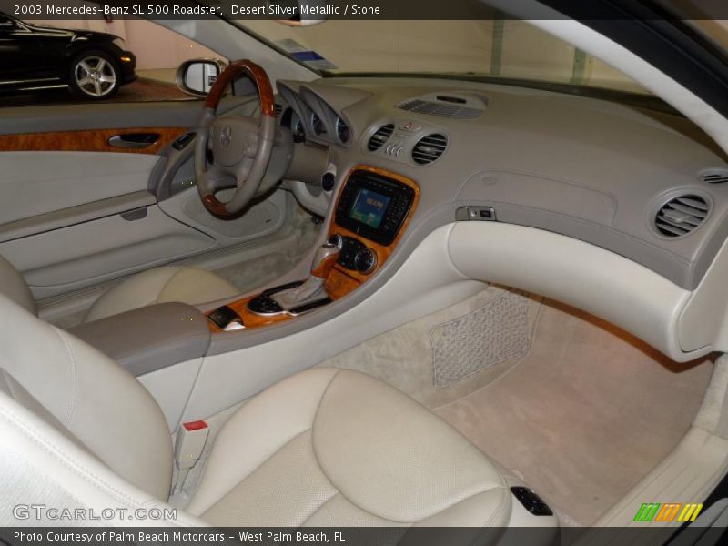 Desert Silver Metallic / Stone 2003 Mercedes-Benz SL 500 Roadster