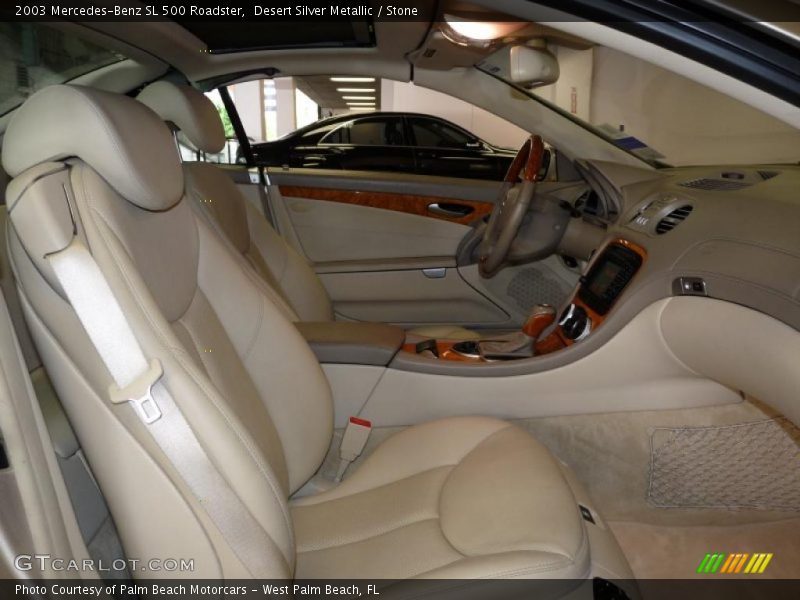 Desert Silver Metallic / Stone 2003 Mercedes-Benz SL 500 Roadster