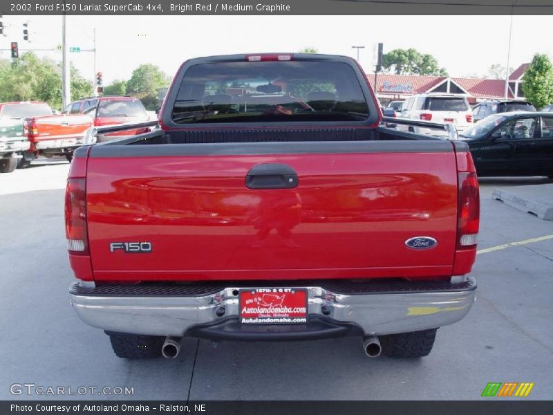 Bright Red / Medium Graphite 2002 Ford F150 Lariat SuperCab 4x4