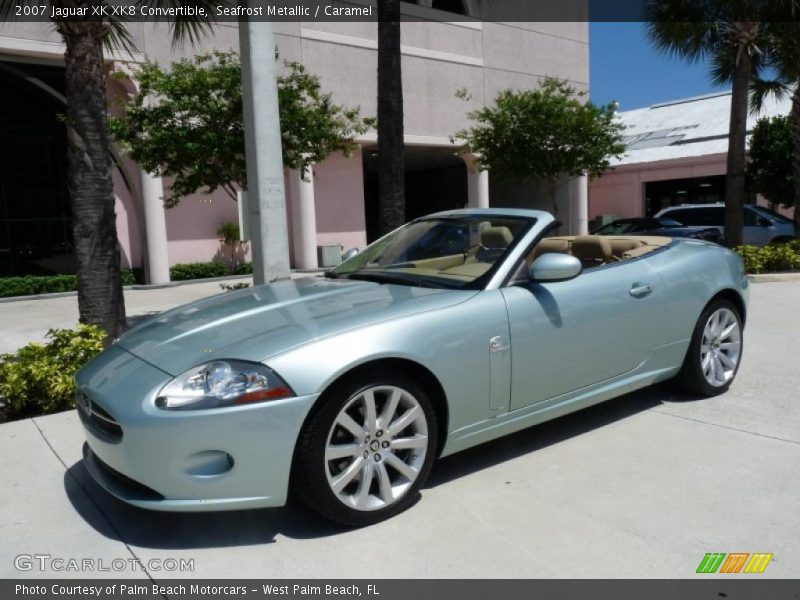 Seafrost Metallic / Caramel 2007 Jaguar XK XK8 Convertible