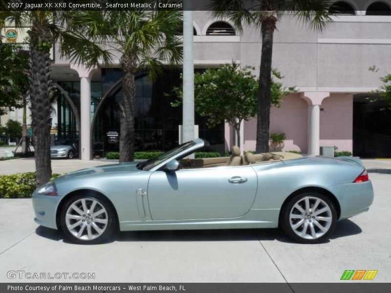 Seafrost Metallic / Caramel 2007 Jaguar XK XK8 Convertible