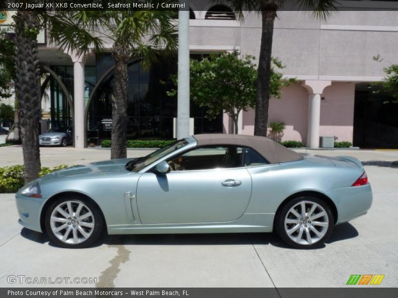 Seafrost Metallic / Caramel 2007 Jaguar XK XK8 Convertible