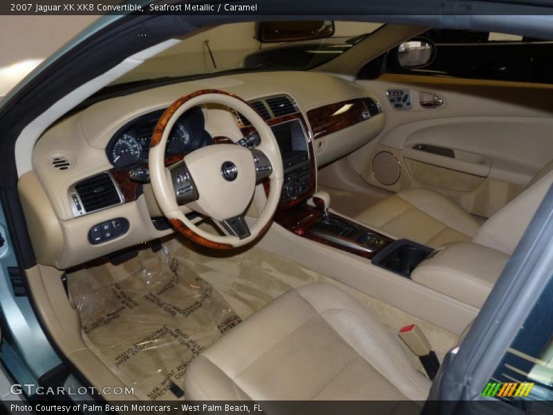Seafrost Metallic / Caramel 2007 Jaguar XK XK8 Convertible