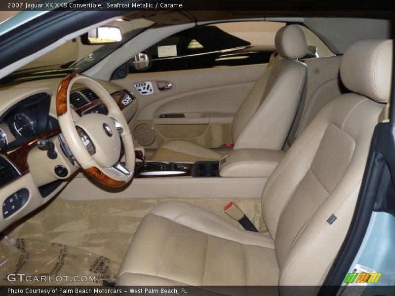 Seafrost Metallic / Caramel 2007 Jaguar XK XK8 Convertible