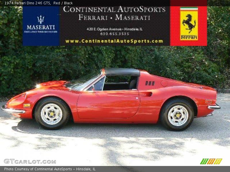 Red / Black 1974 Ferrari Dino 246 GTS
