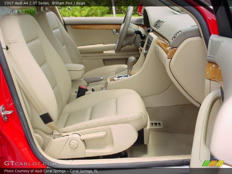 Brilliant Red / Beige 2007 Audi A4 2.0T Sedan