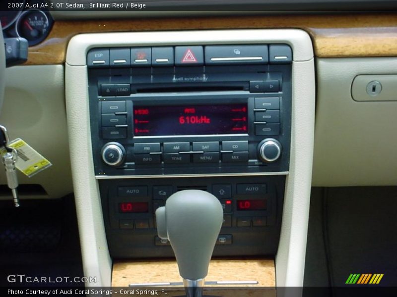 Brilliant Red / Beige 2007 Audi A4 2.0T Sedan