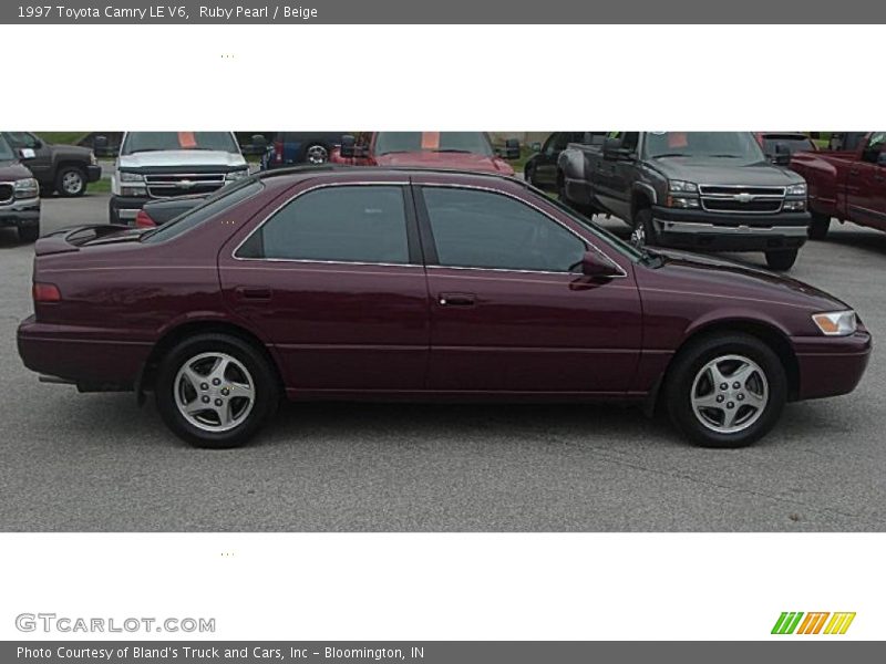 Ruby Pearl / Beige 1997 Toyota Camry LE V6