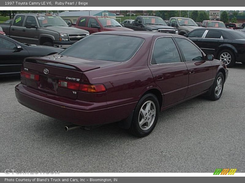 Ruby Pearl / Beige 1997 Toyota Camry LE V6
