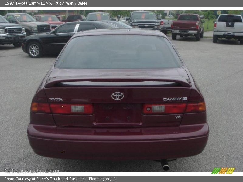 Ruby Pearl / Beige 1997 Toyota Camry LE V6