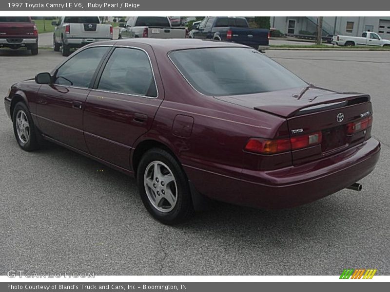 Ruby Pearl / Beige 1997 Toyota Camry LE V6