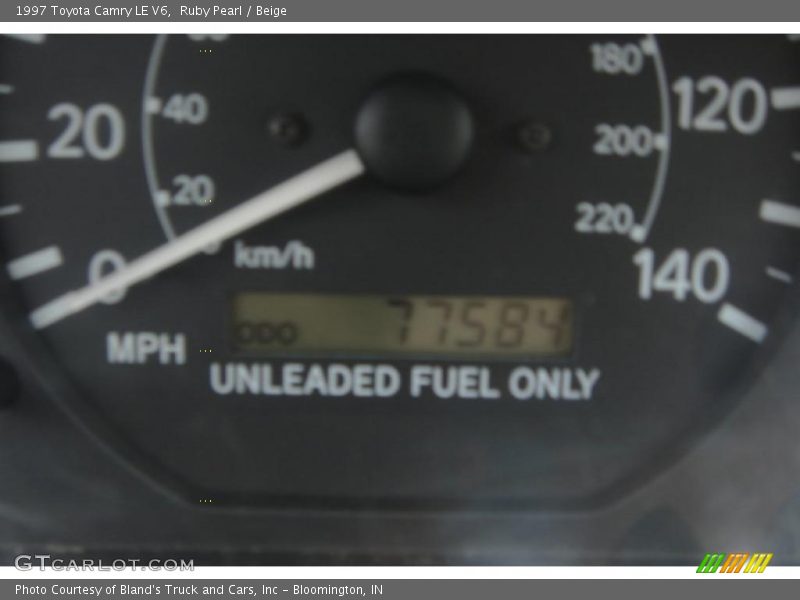 Ruby Pearl / Beige 1997 Toyota Camry LE V6