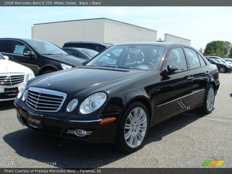 Black / Black 2008 Mercedes-Benz E 350 4Matic Sedan