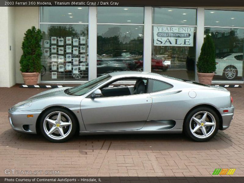 Titanium (Metallic Gray) / Dark Gray 2003 Ferrari 360 Modena