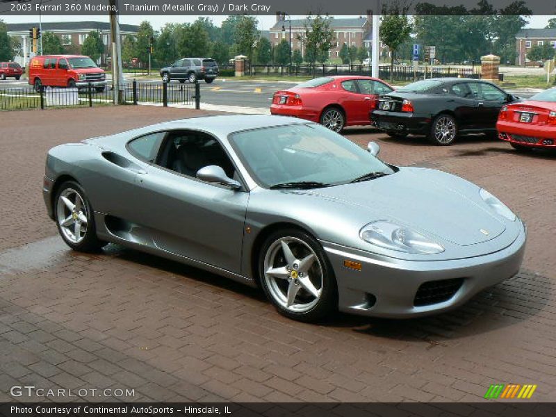 Titanium (Metallic Gray) / Dark Gray 2003 Ferrari 360 Modena