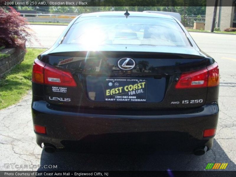 Obsidian Black / Black 2008 Lexus IS 250 AWD