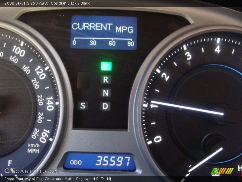 Obsidian Black / Black 2008 Lexus IS 250 AWD