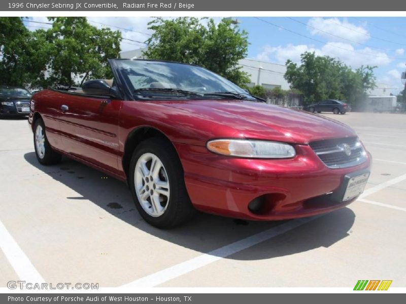 Radiant Fire Red / Beige 1996 Chrysler Sebring JX Convertible
