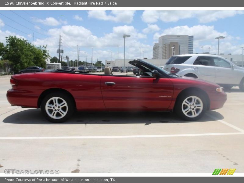 Radiant Fire Red / Beige 1996 Chrysler Sebring JX Convertible