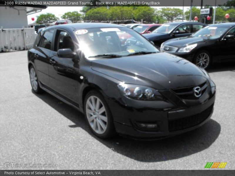Black Mica / MAZDASPEED Gray/Black 2008 Mazda MAZDA3 MAZDASPEED Grand Touring