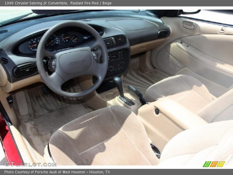 Radiant Fire Red / Beige 1996 Chrysler Sebring JX Convertible