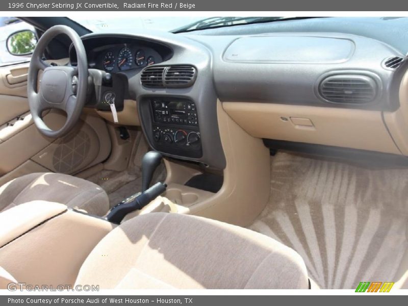 Radiant Fire Red / Beige 1996 Chrysler Sebring JX Convertible