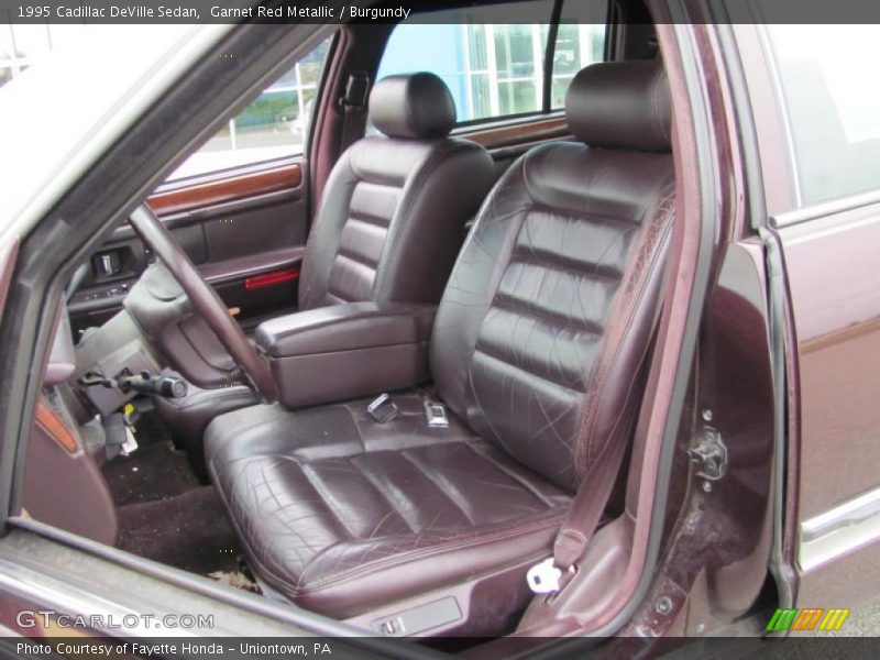 Garnet Red Metallic / Burgundy 1995 Cadillac DeVille Sedan