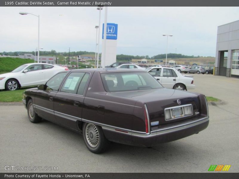 Garnet Red Metallic / Burgundy 1995 Cadillac DeVille Sedan