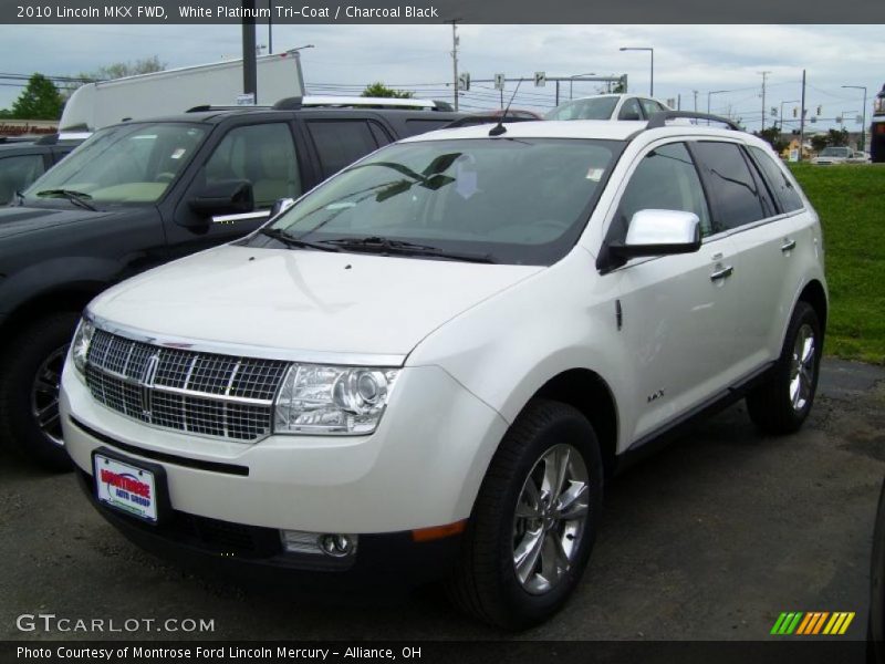 White Platinum Tri-Coat / Charcoal Black 2010 Lincoln MKX FWD