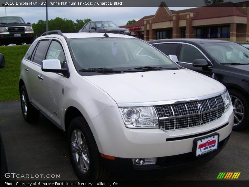 White Platinum Tri-Coat / Charcoal Black 2010 Lincoln MKX FWD