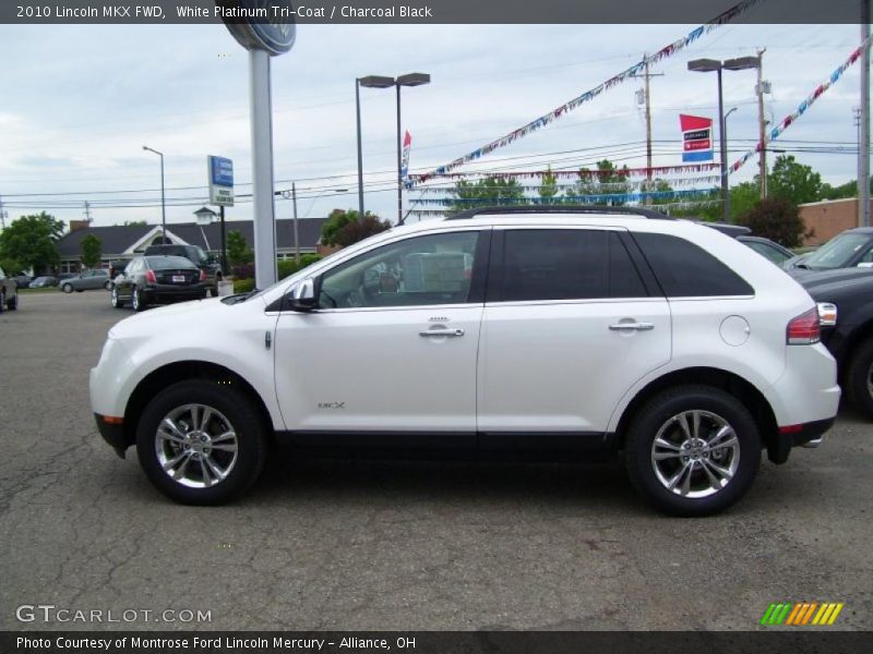 White Platinum Tri-Coat / Charcoal Black 2010 Lincoln MKX FWD