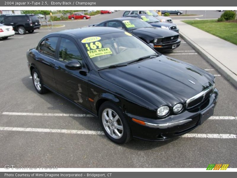 Ebony Black / Champagne 2004 Jaguar X-Type 2.5