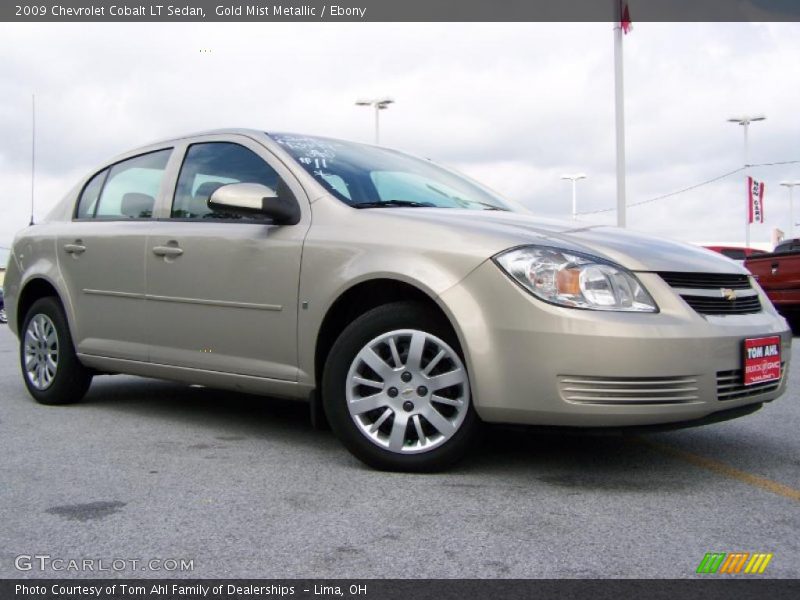 Gold Mist Metallic / Ebony 2009 Chevrolet Cobalt LT Sedan