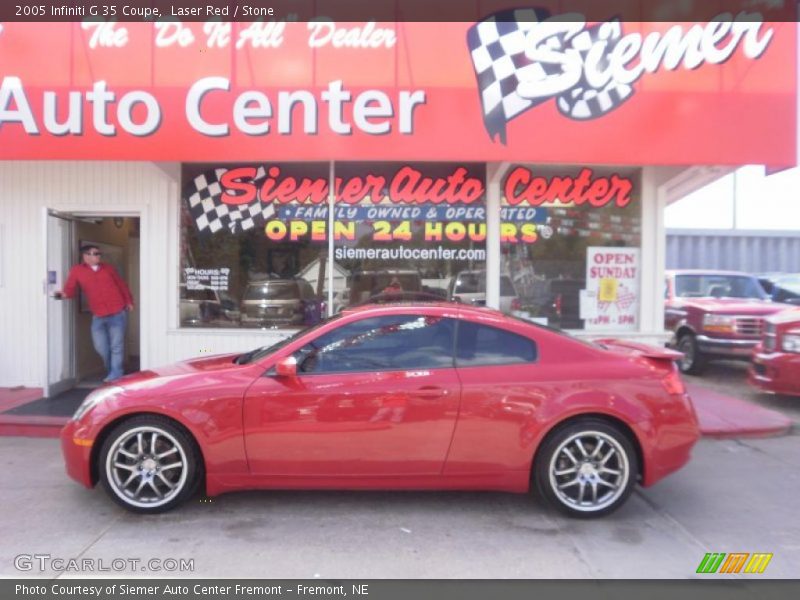 Laser Red / Stone 2005 Infiniti G 35 Coupe