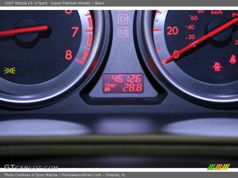 Liquid Platinum Metallic / Black 2007 Mazda CX-9 Sport