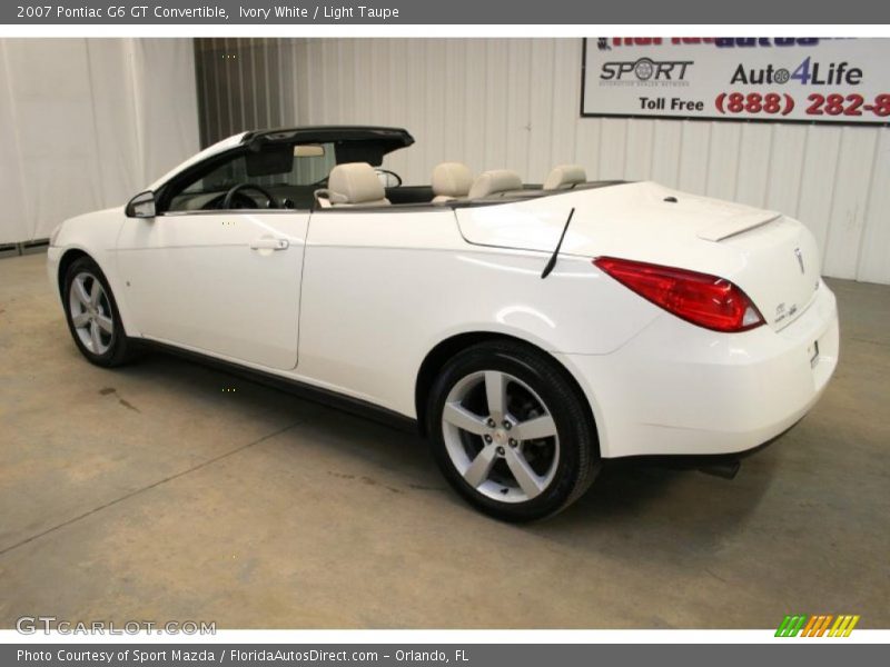Ivory White / Light Taupe 2007 Pontiac G6 GT Convertible