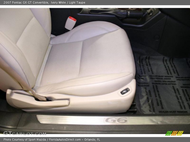 Ivory White / Light Taupe 2007 Pontiac G6 GT Convertible